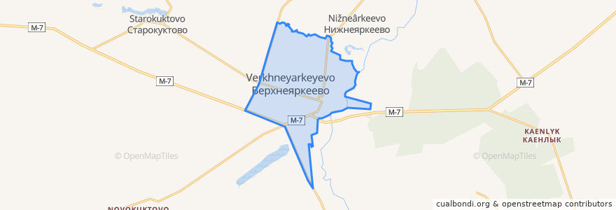 Mapa de ubicacion de Яркеевский сельсовет.