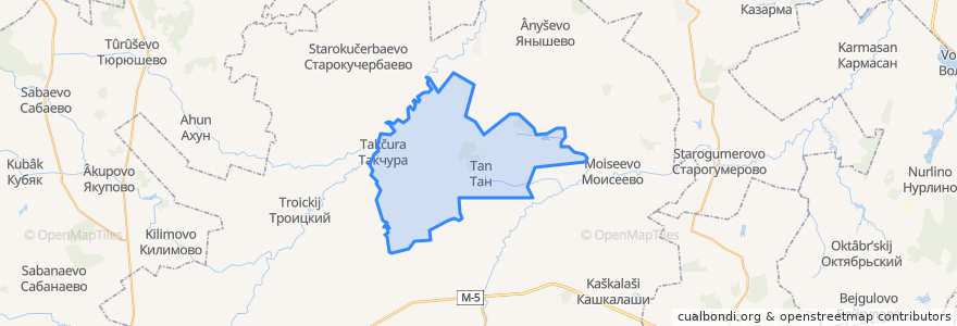 Mapa de ubicacion de Тановский сельсовет.