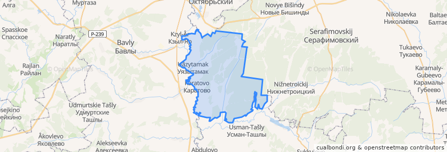 Mapa de ubicacion de Каратовский сельсовет.