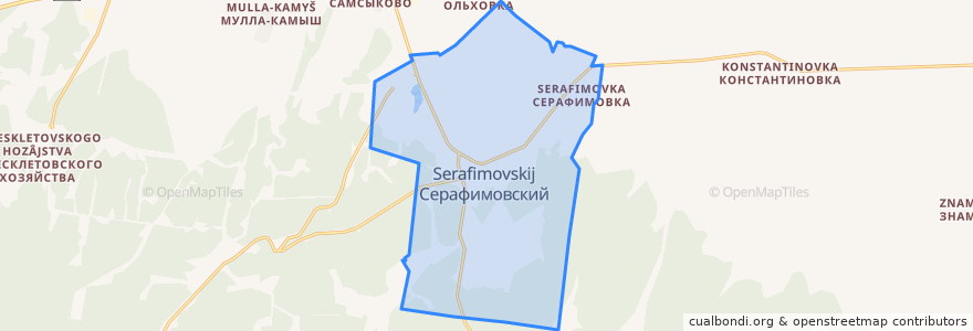 Mapa de ubicacion de Серафимовский сельсовет.