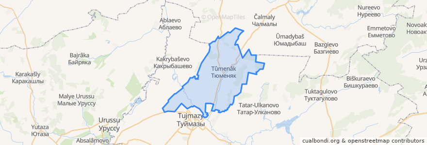 Mapa de ubicacion de Тюменяковский сельсовет.