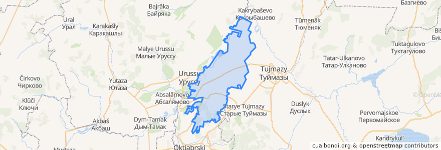 Mapa de ubicacion de Ильчимбетовский сельсовет.