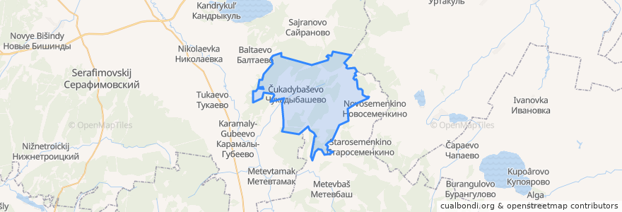 Mapa de ubicacion de Чукадыбашевский сельсовет.