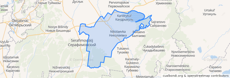 Mapa de ubicacion de Николаевский сельсовет.