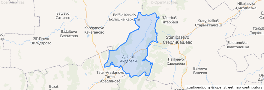 Mapa de ubicacion de Айдаралинский сельсовет.