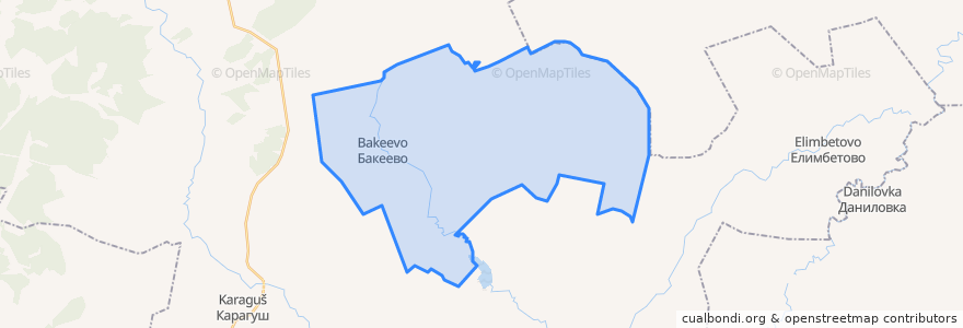 Mapa de ubicacion de Бакеевский сельсовет.