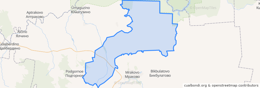 Mapa de ubicacion de Ибраевский сельсовет.