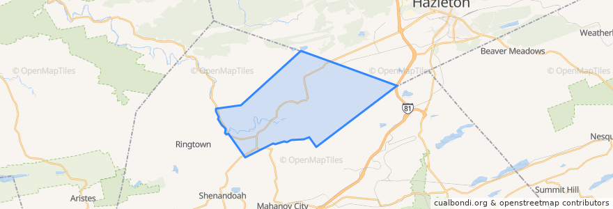 Mapa de ubicacion de East Union Township.
