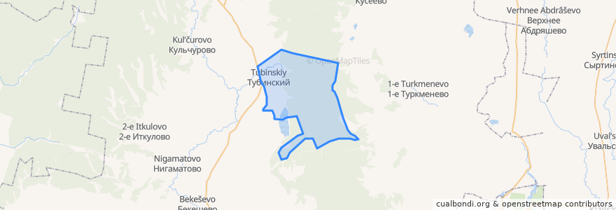 Mapa de ubicacion de Тубинский сельсовет.