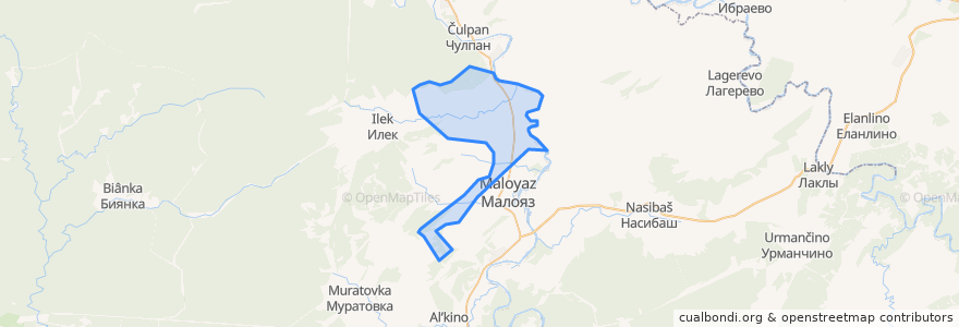 Mapa de ubicacion de Малоязовский сельсовет.