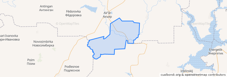 Mapa de ubicacion de Новозирганский сельсовет.