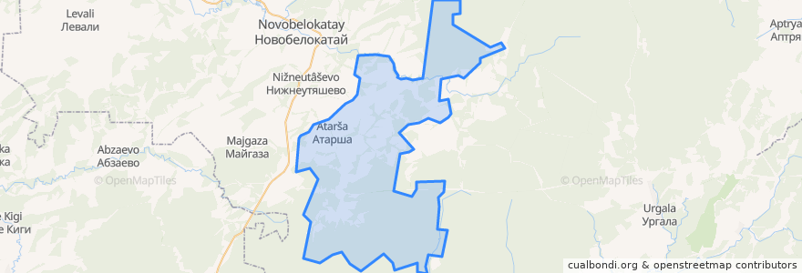 Mapa de ubicacion de Атаршинский сельсовет.