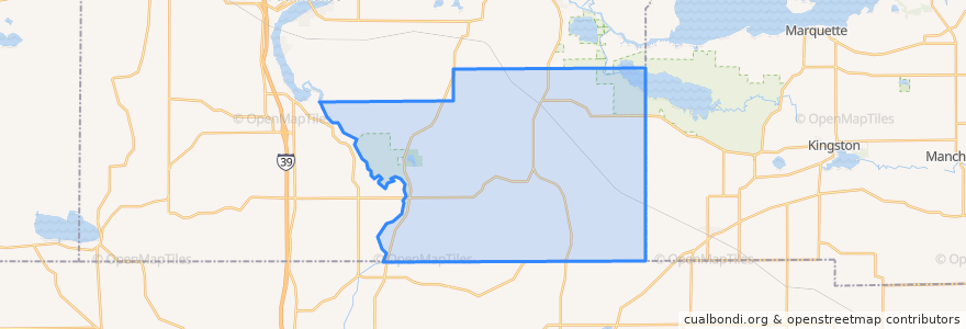 Mapa de ubicacion de Town of Buffalo.