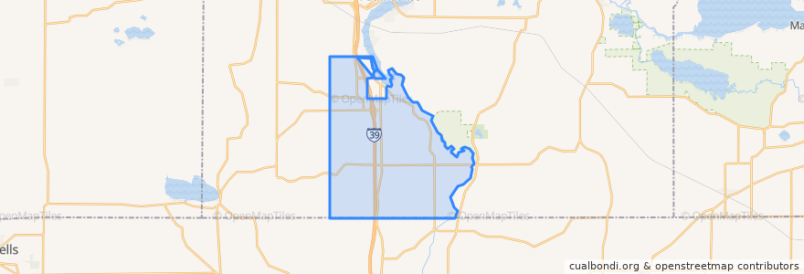 Mapa de ubicacion de Town of Moundville.