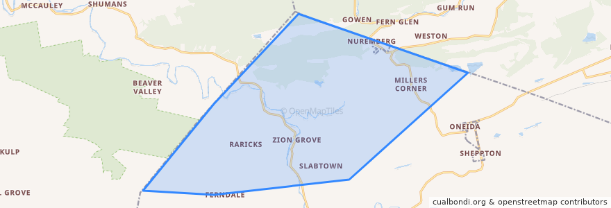 Mapa de ubicacion de North Union Township.