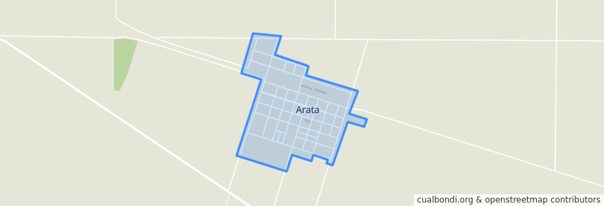 Mapa de ubicacion de Arata.