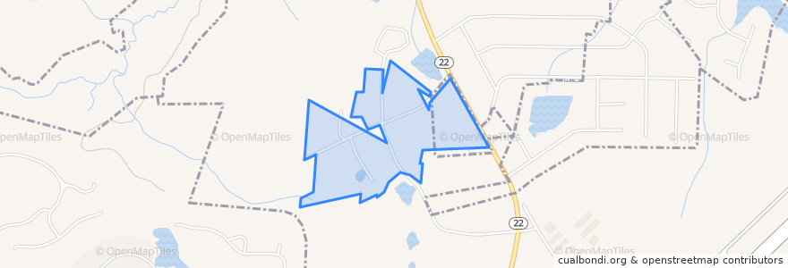 Mapa de ubicacion de Town of Southern Pines.