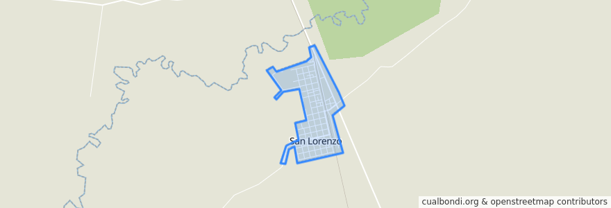 Mapa de ubicacion de San Lorenzo.