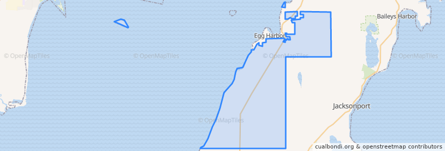 Mapa de ubicacion de Town of Egg Harbor.