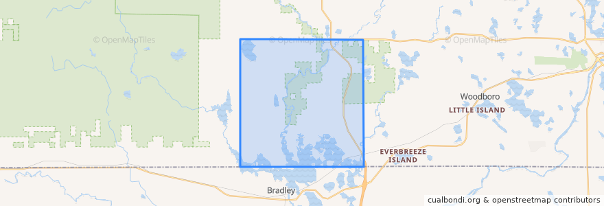 Mapa de ubicacion de Town of Nokomis.