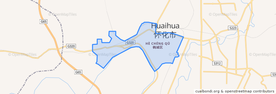 Mapa de ubicacion de 城中街道.