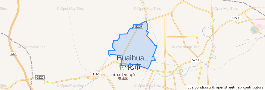 Mapa de ubicacion de 城北街道.