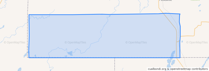 Mapa de ubicacion de Town of Chippewa.