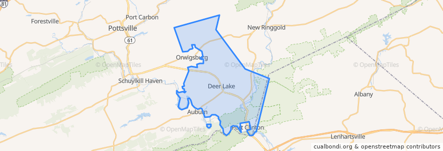Mapa de ubicacion de West Brunswick Township.