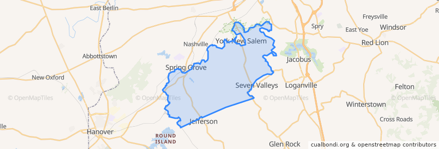 Mapa de ubicacion de North Codorus Township.