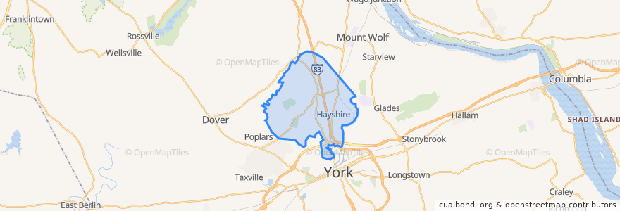 Mapa de ubicacion de Manchester Township.