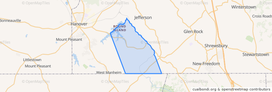 Mapa de ubicacion de Manheim Township.