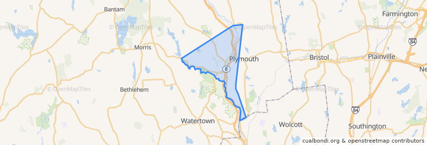 Mapa de ubicacion de Thomaston.