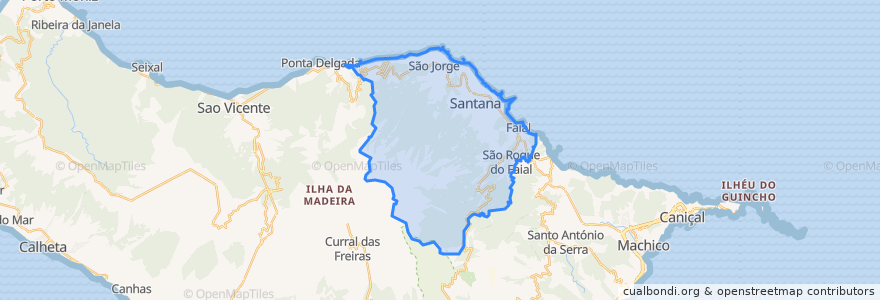 Mapa de ubicacion de Santana.