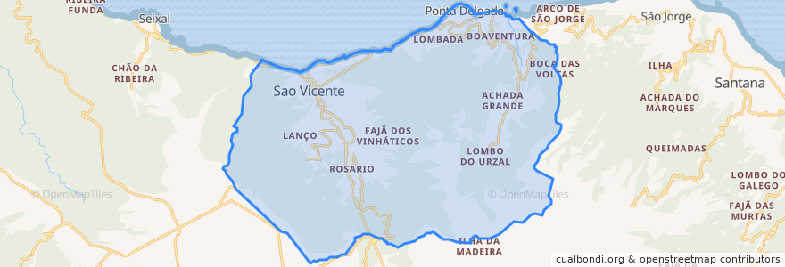 Mapa de ubicacion de São Vicente.