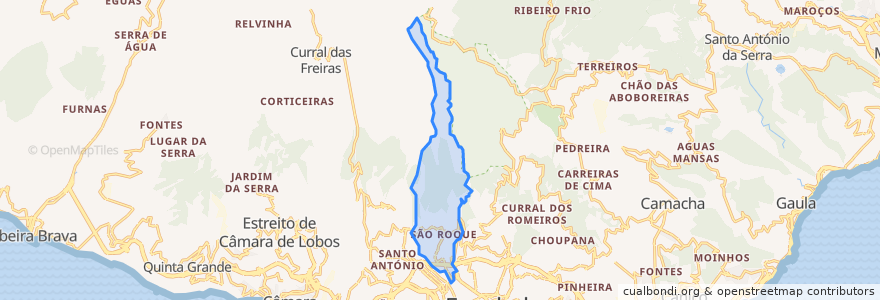 Mapa de ubicacion de São Roque.