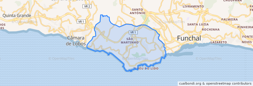 Mapa de ubicacion de São Martinho.