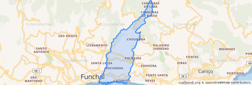 Mapa de ubicacion de Funchal (Santa Maria Maior).