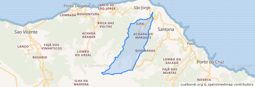 Mapa de ubicacion de Ilha.