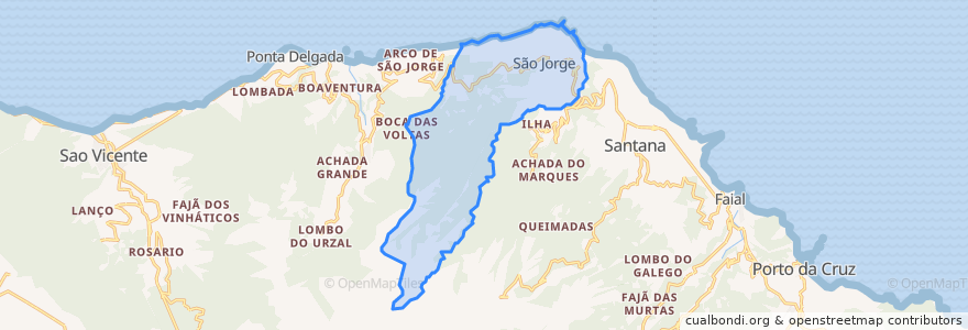 Mapa de ubicacion de São Jorge.