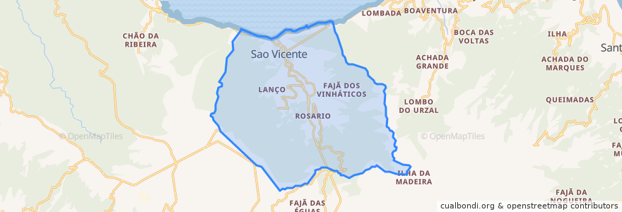 Mapa de ubicacion de São Vicente.