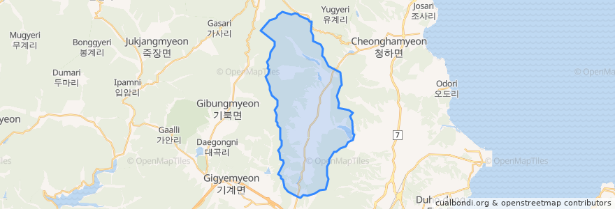 Mapa de ubicacion de 신광면.