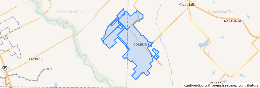 Mapa de ubicacion de Combine.
