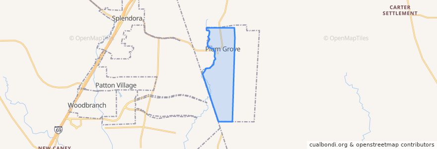 Mapa de ubicacion de Plum Grove.
