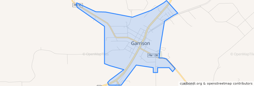 Mapa de ubicacion de Garrison.