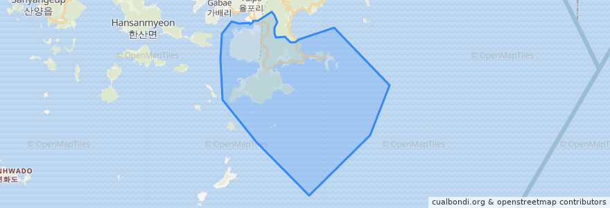 Mapa de ubicacion de 남부면.