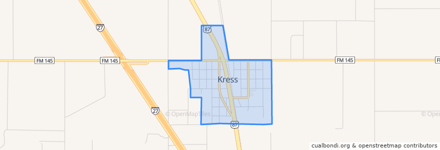 Mapa de ubicacion de Kress.