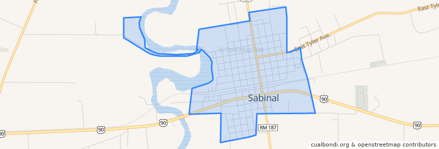 Mapa de ubicacion de Sabinal.