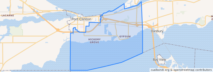 Mapa de ubicacion de Portage Township.