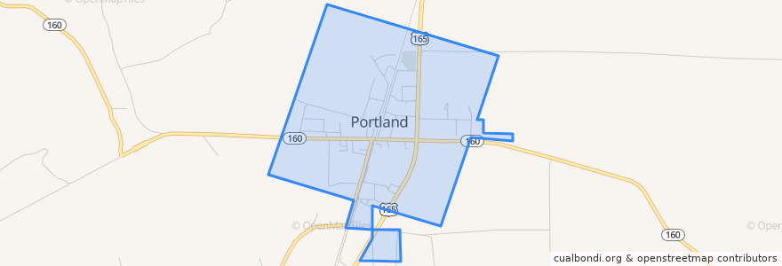 Mapa de ubicacion de Portland.