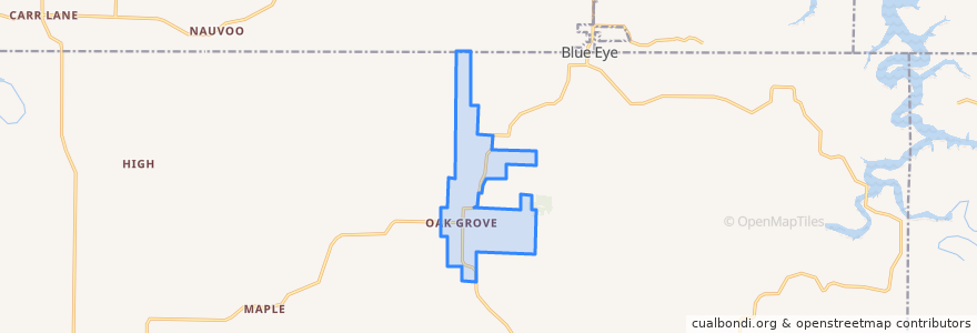 Mapa de ubicacion de Oak Grove.